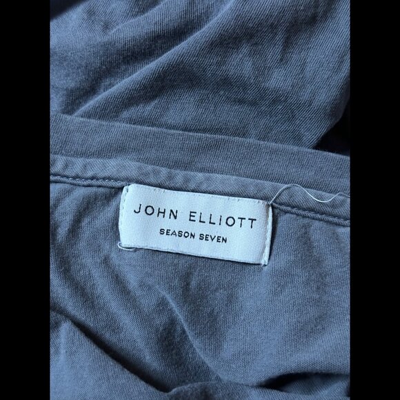 John Elliott T Shirt 4 / US XL Mens Gray Season 4 Short Sleeve Basic Tee Cotton - Picture 6 of 7